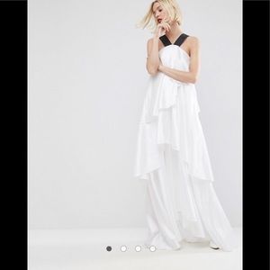 ASOS WHITE layered Frill Maxi Dress